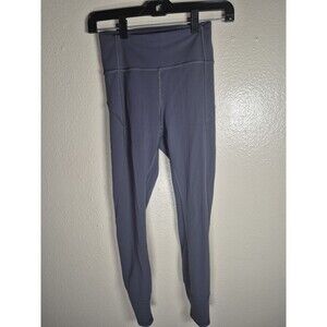Lululemon High-Rise Leggings Grey Size 4 - Nylon Lycra Blend - Made in Vietnam
